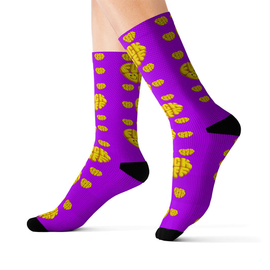 Fuck Off - Cushioned Socks (Yellow & Purple)